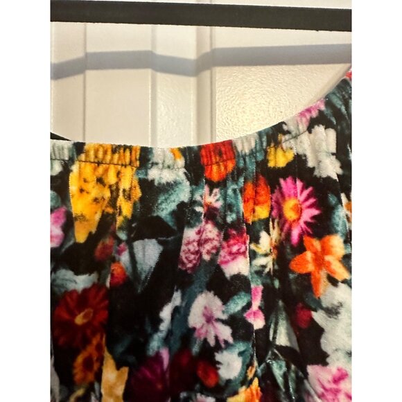 Wild Fable black floral velour mini dress M - Picture 6 of 6